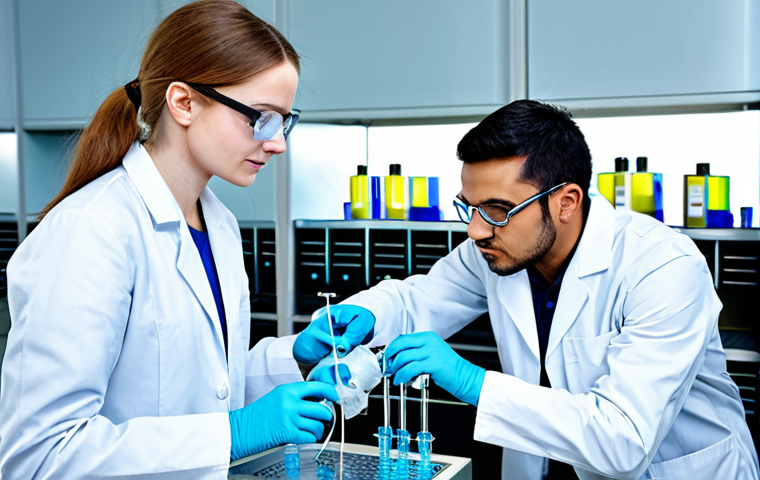 **
"A diverse team of scientists and engineers in a modern laboratory, working on electrolysis equipment splitting water into hydrogen and oxygen, fully clothed in lab coats, appropriate safety glasses, safe for work, perfect anatomy, correct proportions, professional setting, bright and clean environment, family-friendly, demonstrating sustainable energy research, high quality."
**