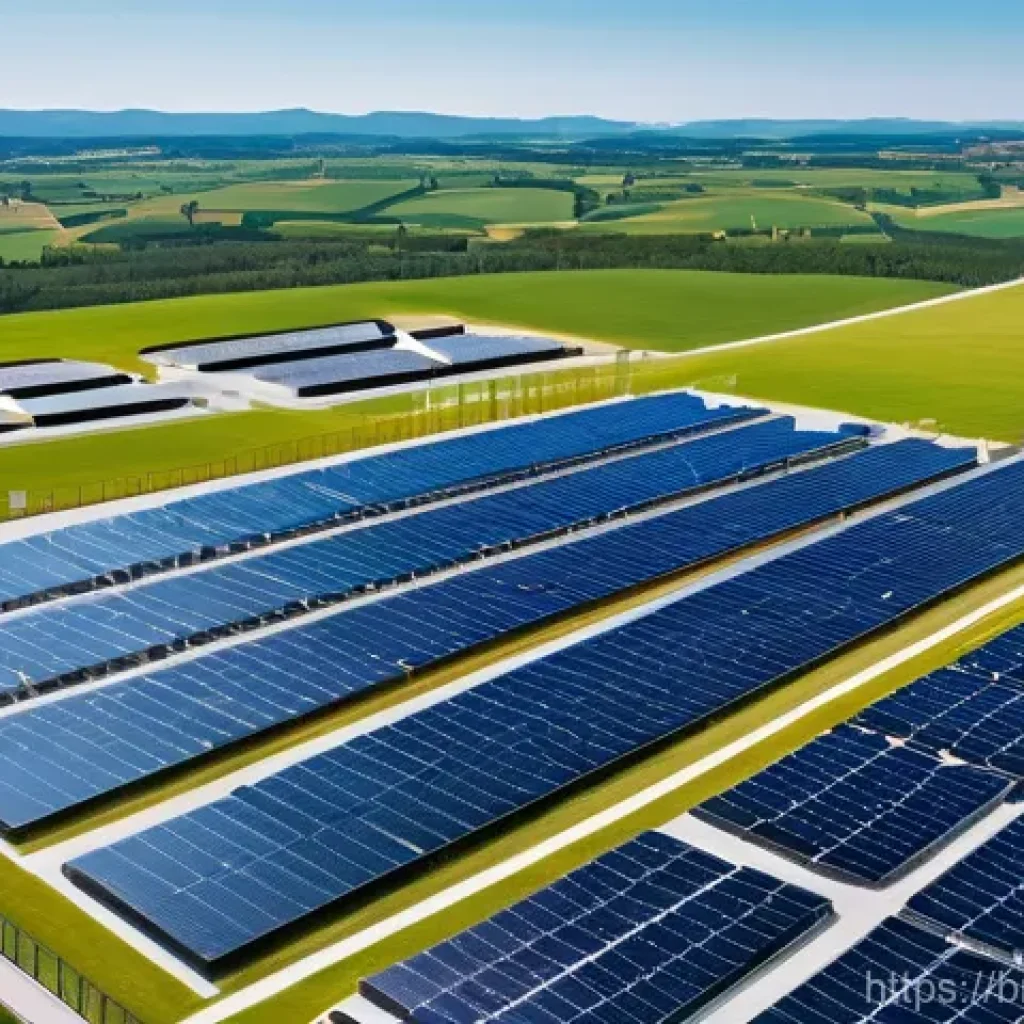 그린 수소와 에너지 저장의 미래 - **Prompt:** An ultra-modern, clean energy facility bathed in bright, optimistic sunlight, showcasing...