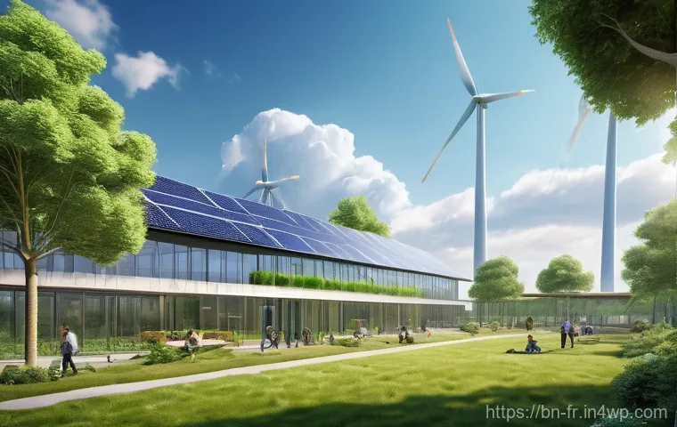 그린 수소의 기술적 장점과 단점 - **Prompt:** A vibrant, futuristic landscape showcasing a clean, sustainable energy ecosystem. In the...